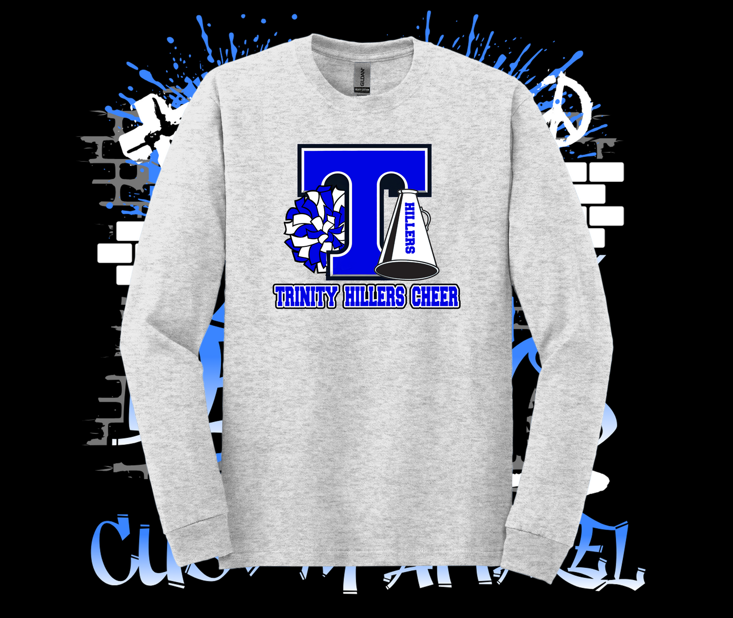 Trinity Cheer Logo Crew Grey