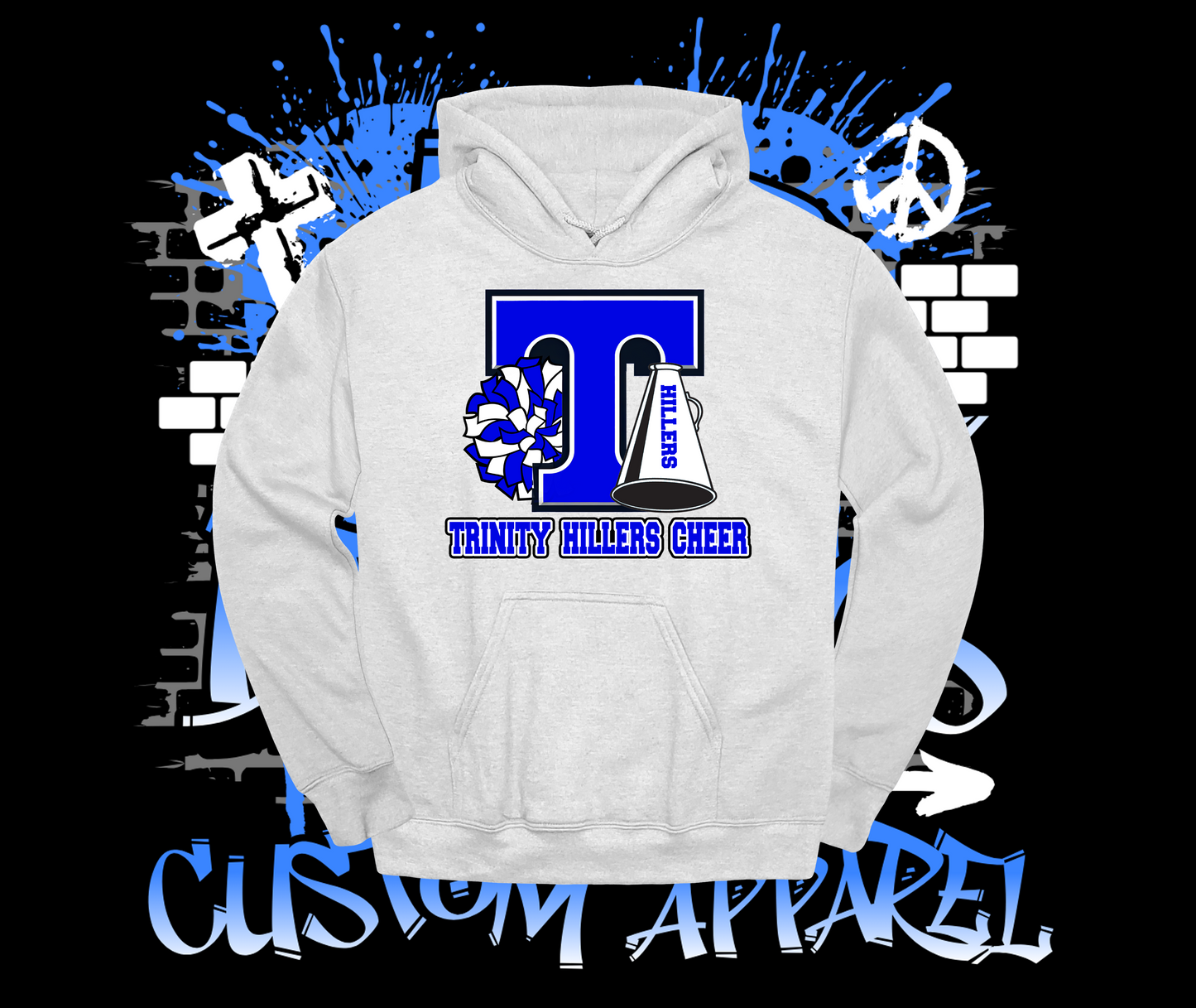Trinity Cheer Logo Hoodie Grey