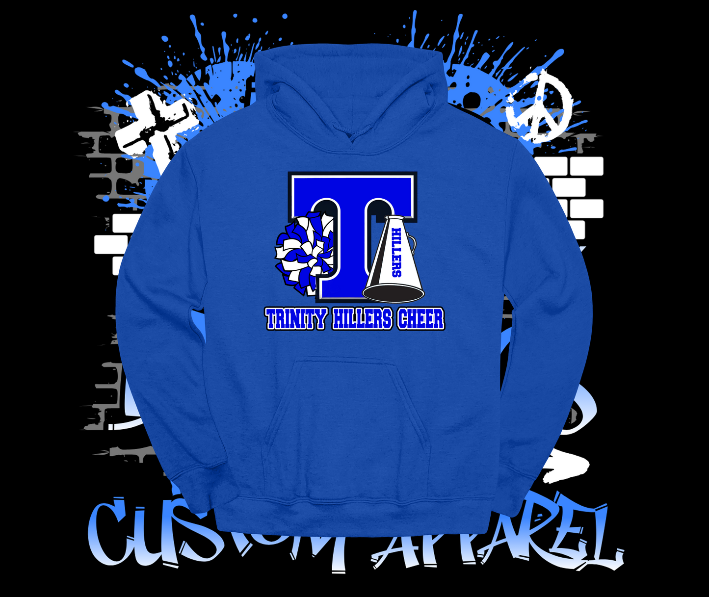 Trinity Cheer Logo Hoodie Royal Blue