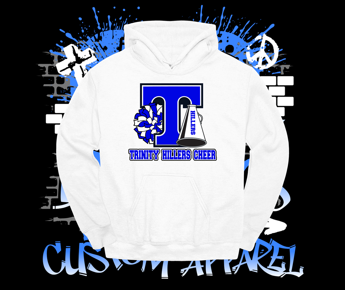Trinity Cheer Logo Hoodie White