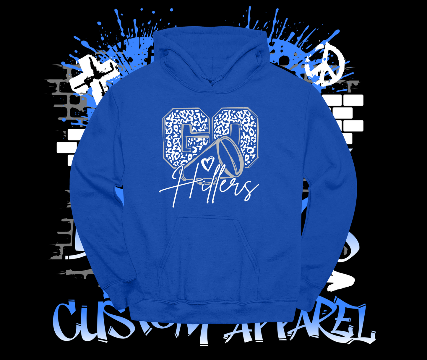 Trinity Cheer Go Hillers Hoodie Royal Blue