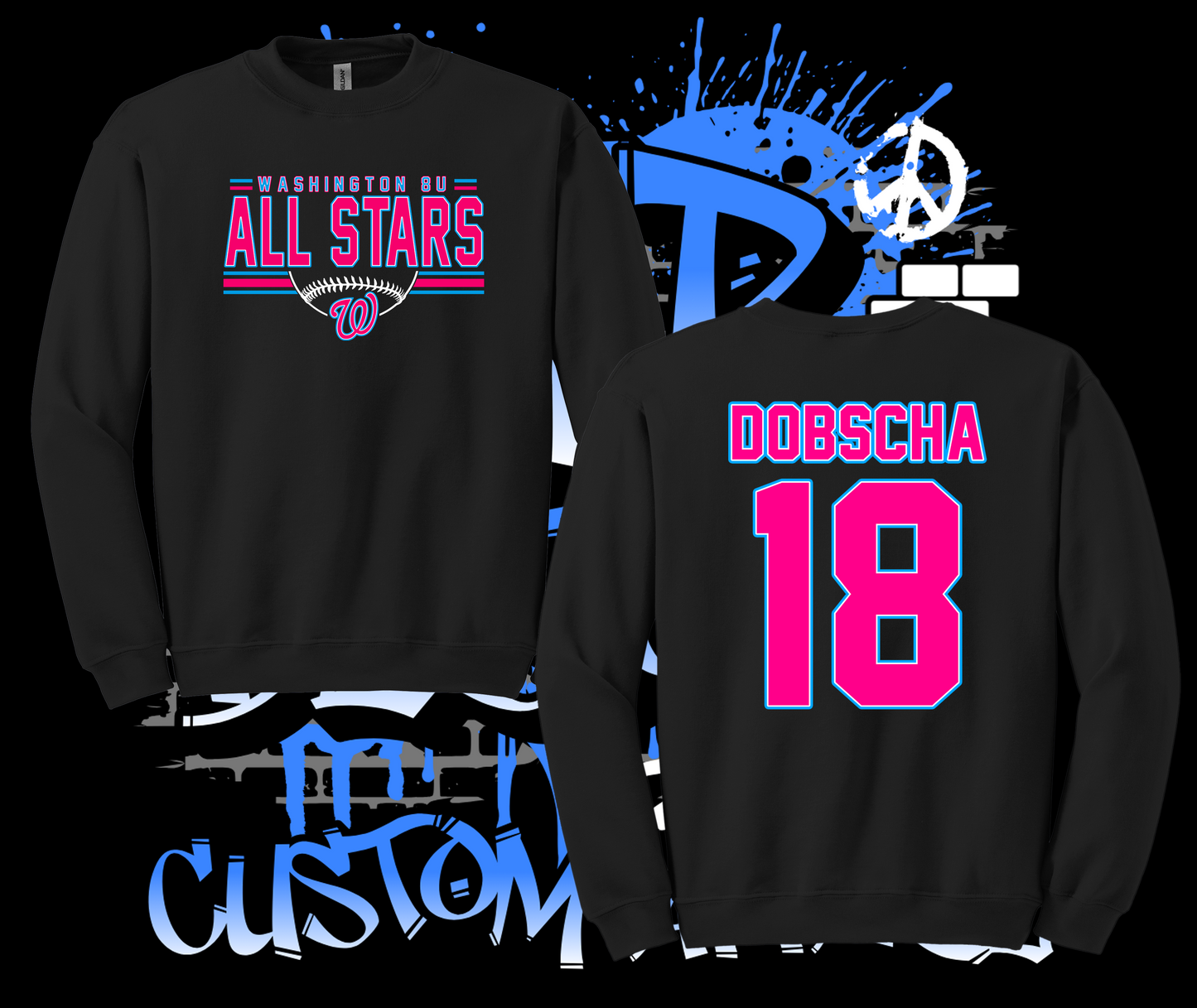Washington Pinto All-Stars 8U All-Star Long Sleeve T-Shirt