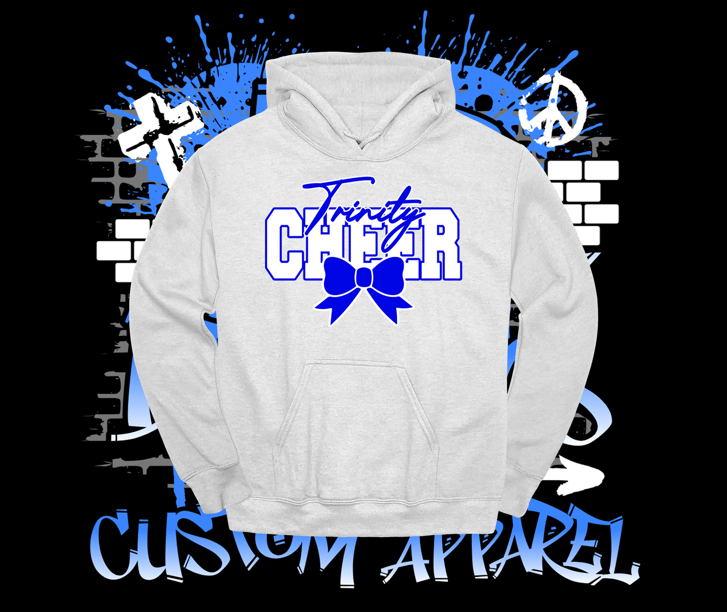 Trinity Cheer Bow Hoodie Grey