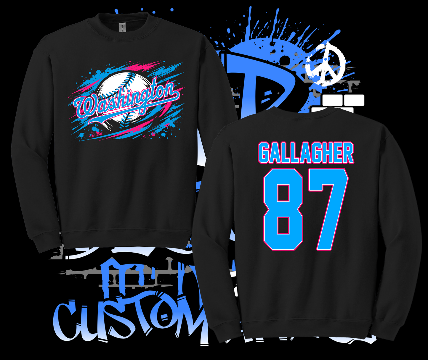 Washington Pinto All-Stars 7U Splatter Long Sleeve