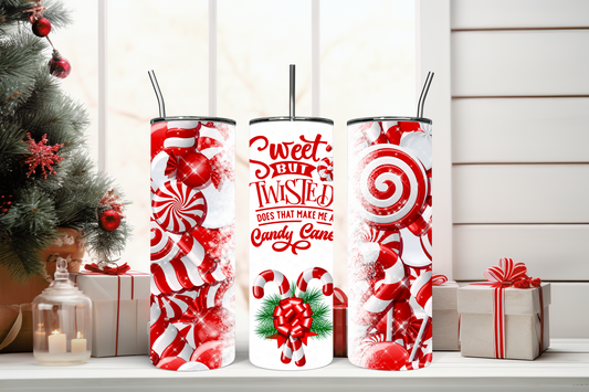 Sweet but Twisted Christmas Tumbler 20oz.