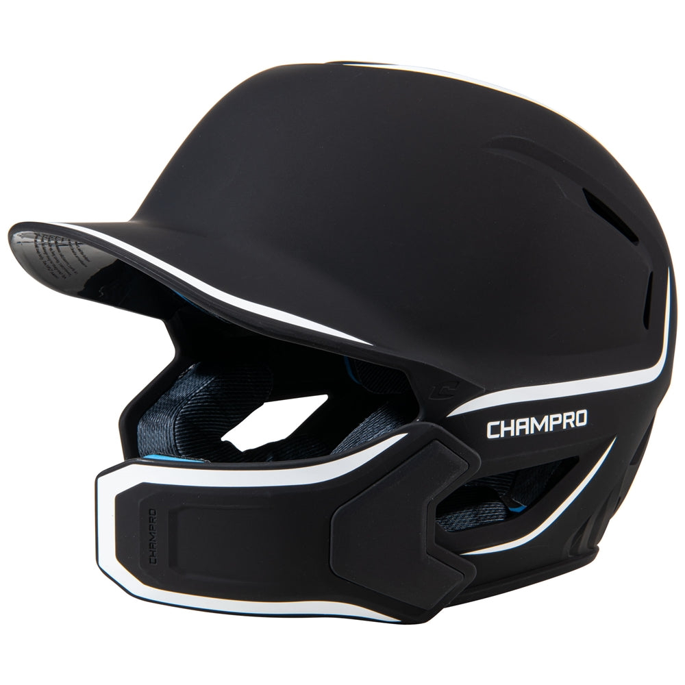 CHAMPRO HXE TWO-TONE MATTE BATTING HELMET W/JAW GUARD HXEM2JG