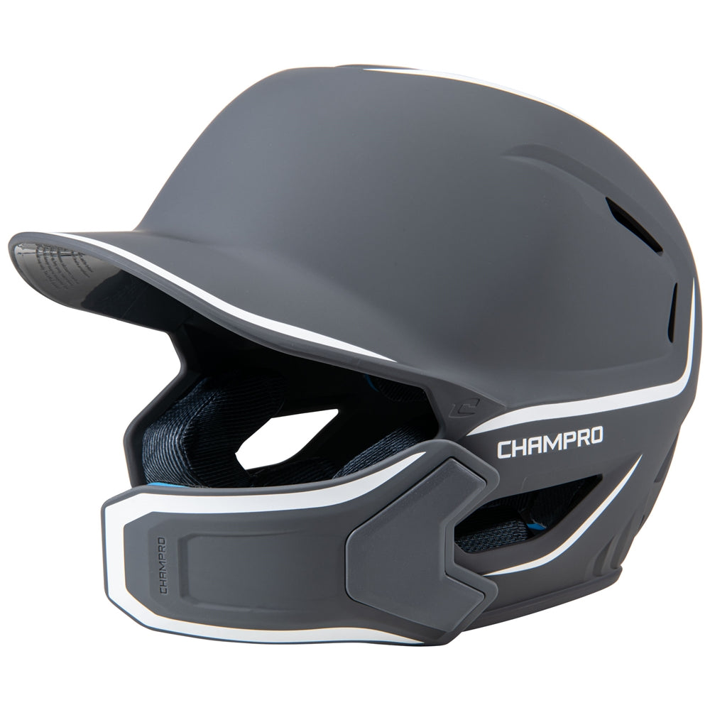 CHAMPRO HXE TWO-TONE MATTE BATTING HELMET W/JAW GUARD HXEM2JG