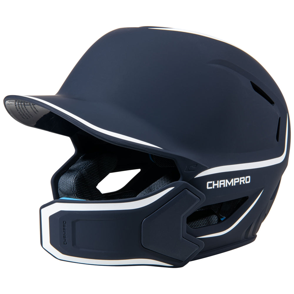 CHAMPRO HXE TWO-TONE MATTE BATTING HELMET W/JAW GUARD HXEM2JG