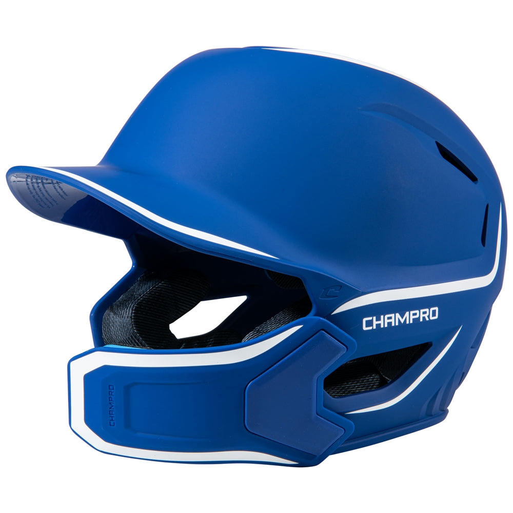 CHAMPRO HXE TWO-TONE MATTE BATTING HELMET W/JAW GUARD HXEM2JG