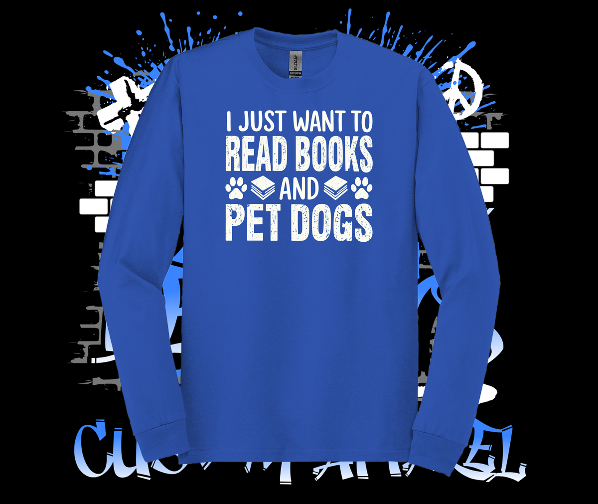Read Books and Pet Dogs Crewneck