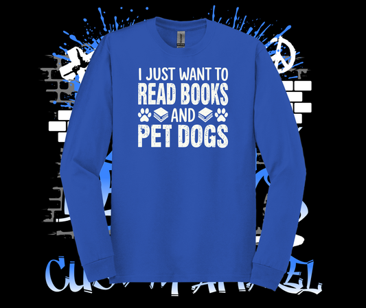 Read Books and Pet Dogs Crewneck
