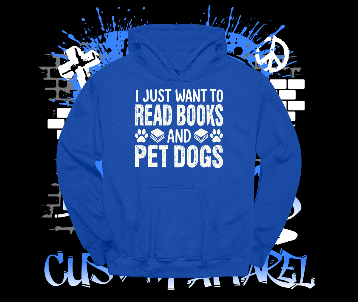 Read Books and Pet Dogs Hoodie