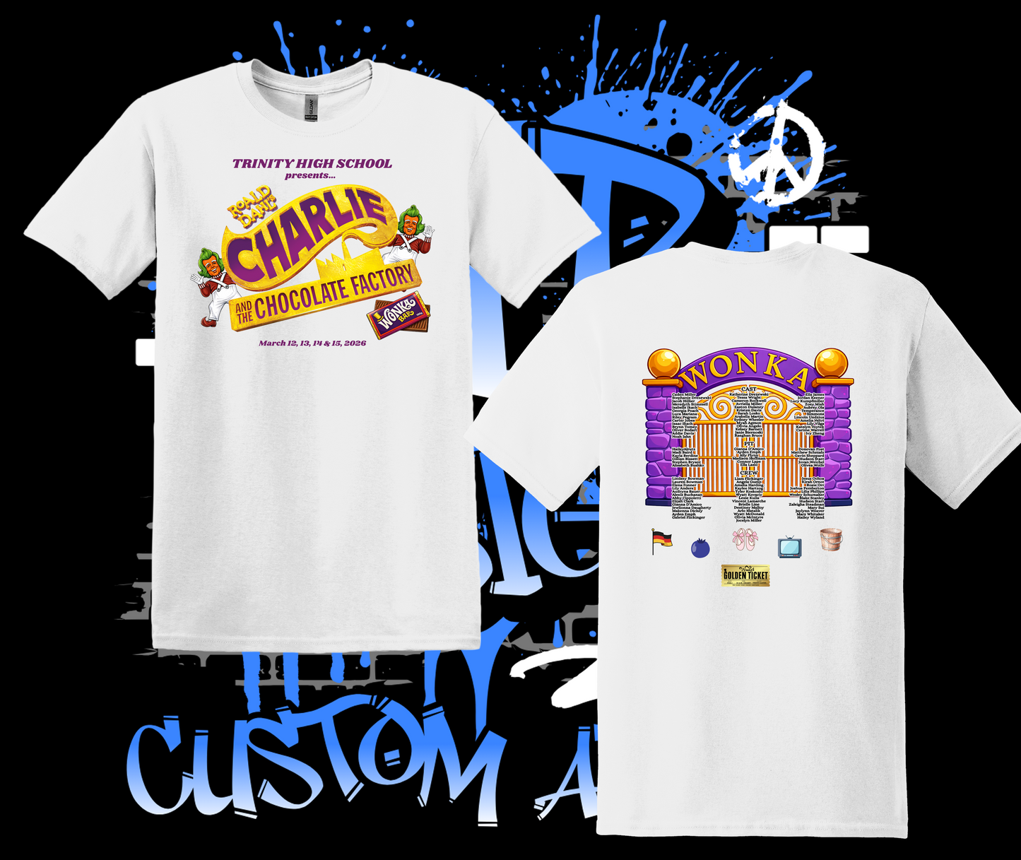 Trinity High School Presents "Charlie and the Chocolate" Factory (White)