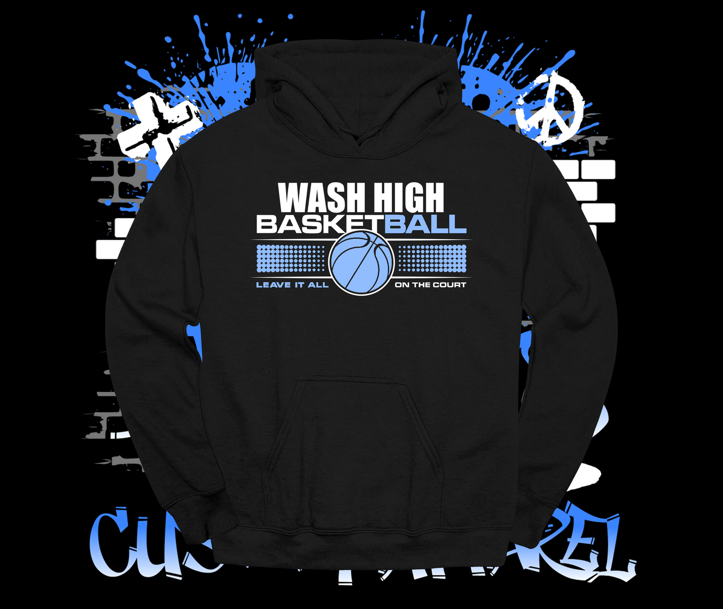 Wash High Basketball Hoodie