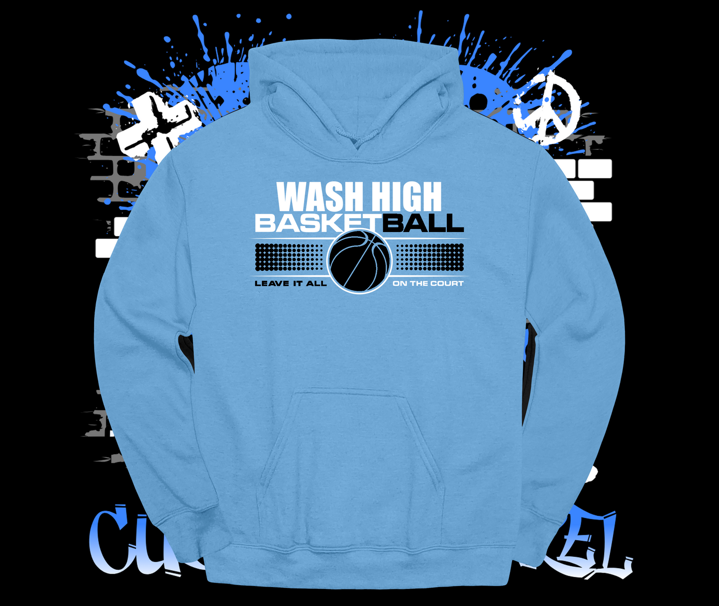 Wash High Basketball Hoodie