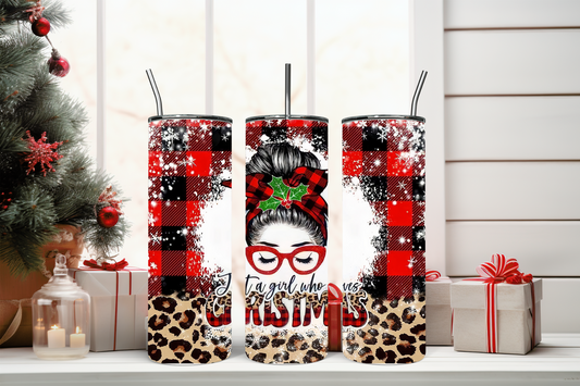 Just a Girl Who Loves Christmas Tumbler 20oz.