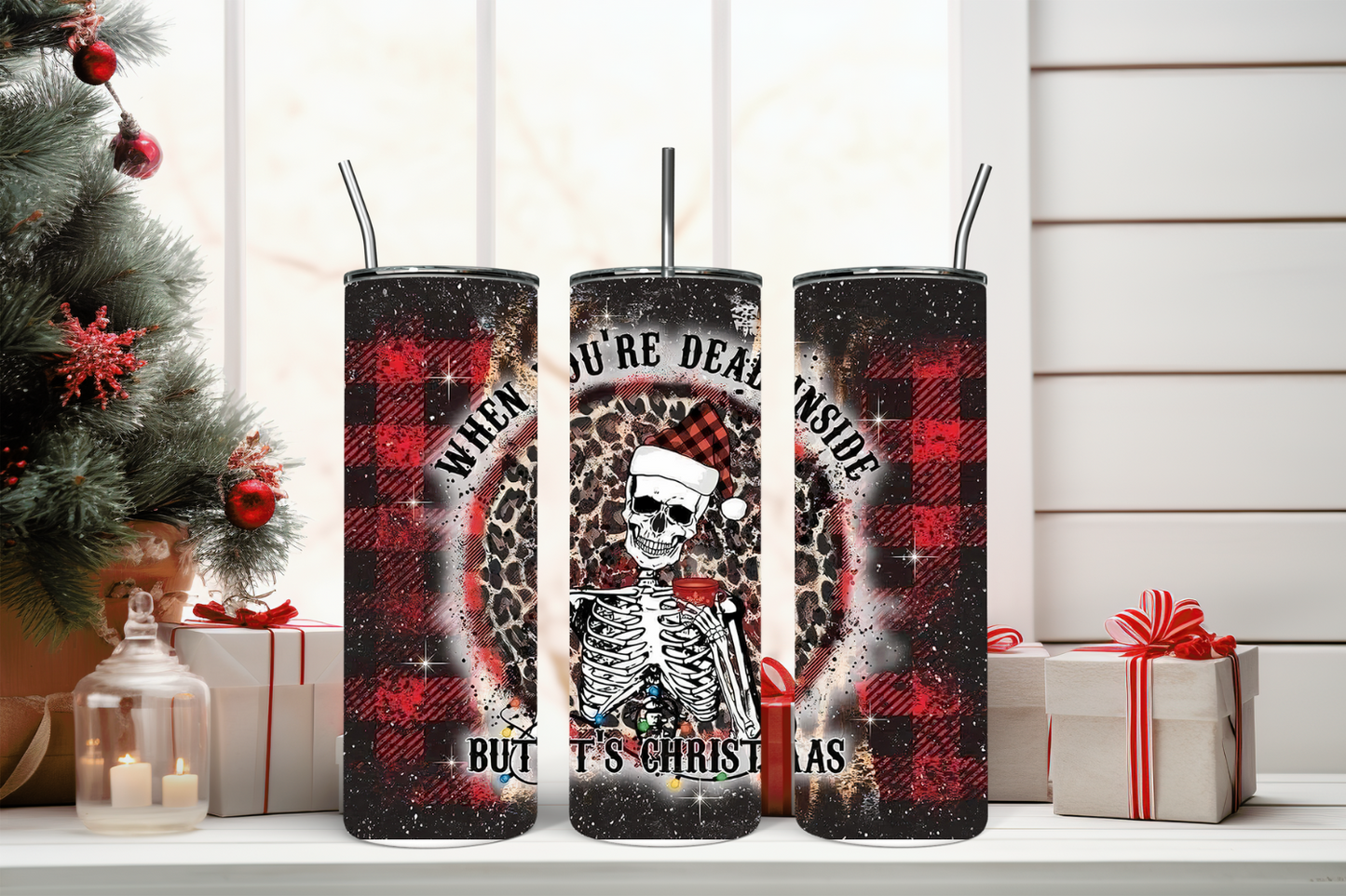 Dead Inside but it's Christmas Tumbler 20oz.