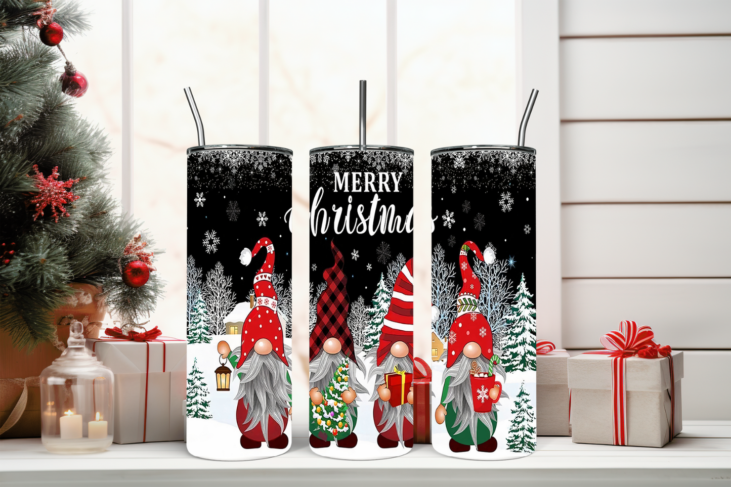 Christmas Gnome Tumbler 20oz.