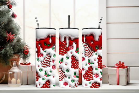 Christmas Tree Cake Tumbler 20oz.