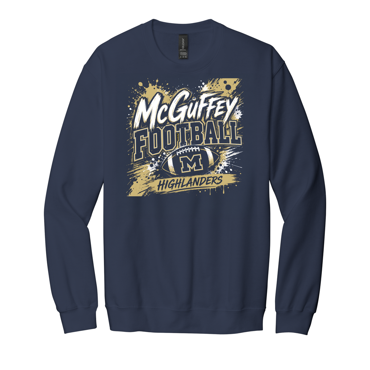 MCGUFFEY FOOTBALL SPLASH CREWNECK SWEATSHIRT