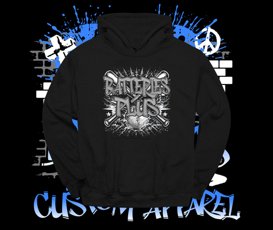 Batteries Plus Baseball Graffiti Hoodie