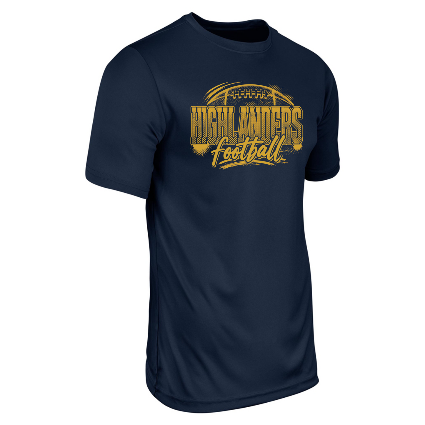 MCGUFFEY FOOTBALL HIGHLANDERS CHAMPRO DRY FIT T-SHIRT NAVY